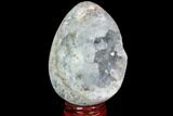 Crystal Filled Celestine (Celestite) Egg Geode - Madagascar #100053-2